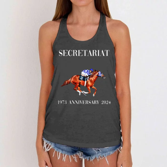 Secretariat 1973 Horse Racing Women's Knotted Racerback Tank