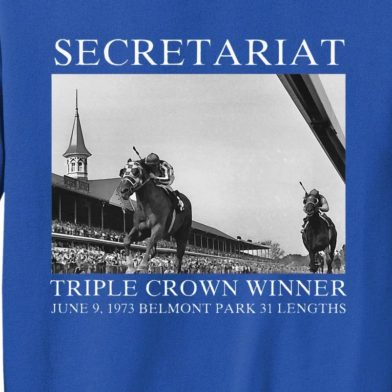 Secretariat 1973 Horse Racing Tall Sweatshirt