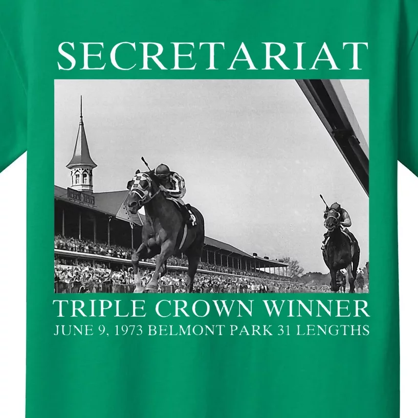 Secretariat 1973 Horse Racing Kids T-Shirt