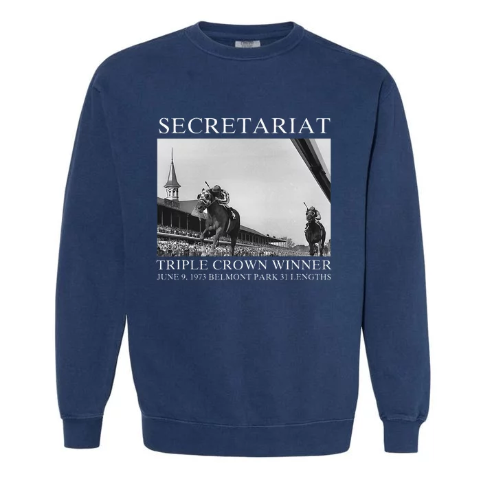 Secretariat 1973 Horse Racing Garment-Dyed Sweatshirt