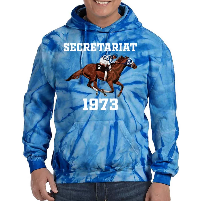 Secretariat 1973 Horse Racing Tie Dye Hoodie