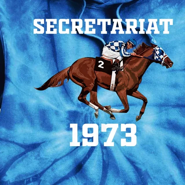 Secretariat 1973 Horse Racing Tie Dye Hoodie