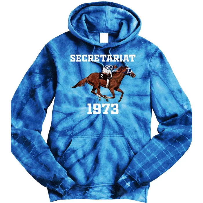 Secretariat 1973 Horse Racing Tie Dye Hoodie