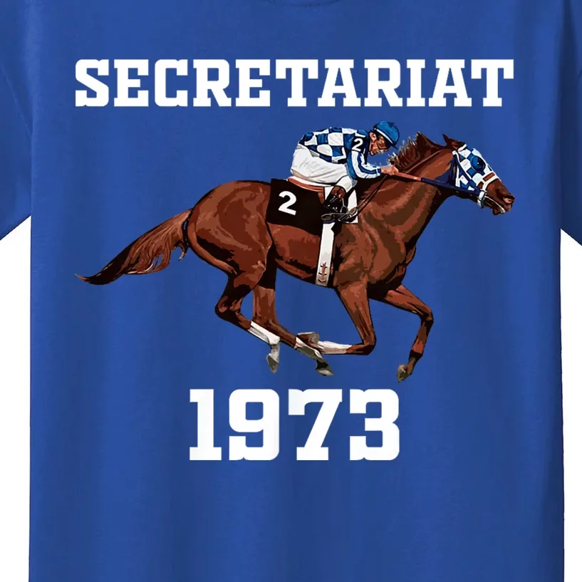 Secretariat 1973 Horse Racing Kids T-Shirt