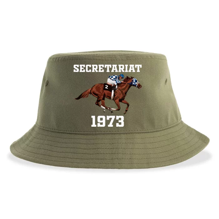 Secretariat 1973 Horse Racing Sustainable Bucket Hat