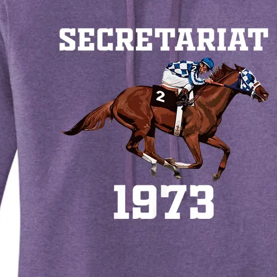 Secretariat 1973 Horse Racing Women's Pullover Hoodie