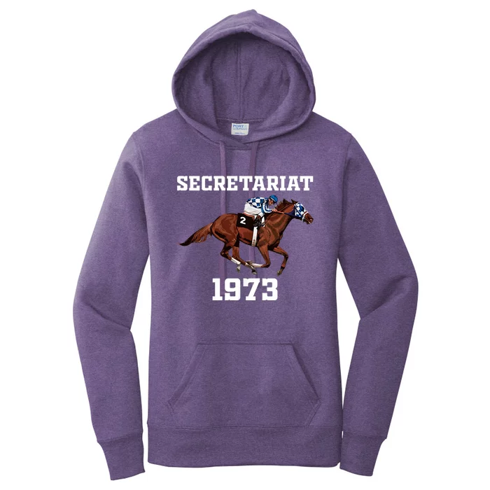 Secretariat 1973 Horse Racing Women's Pullover Hoodie