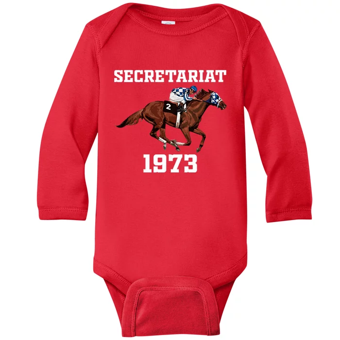 Secretariat 1973 Horse Racing Baby Long Sleeve Bodysuit