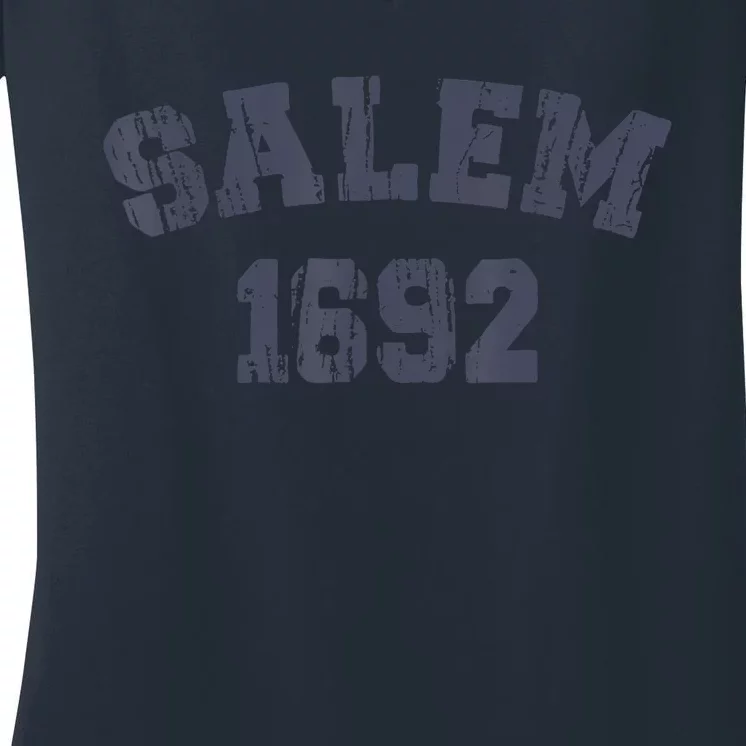 Salem 1692 Halloween Witch Retro Women's V-Neck T-Shirt