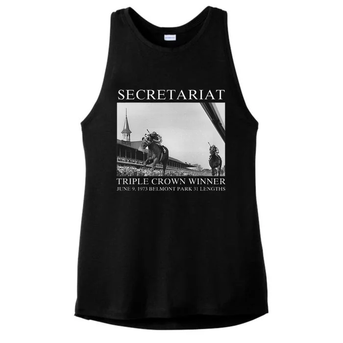 Secretariat 1973 Horse Racing Ladies Tri-Blend Wicking Tank