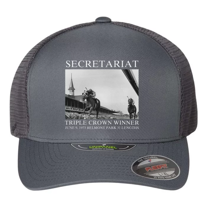 Secretariat 1973 Horse Racing Flexfit Unipanel Trucker Cap