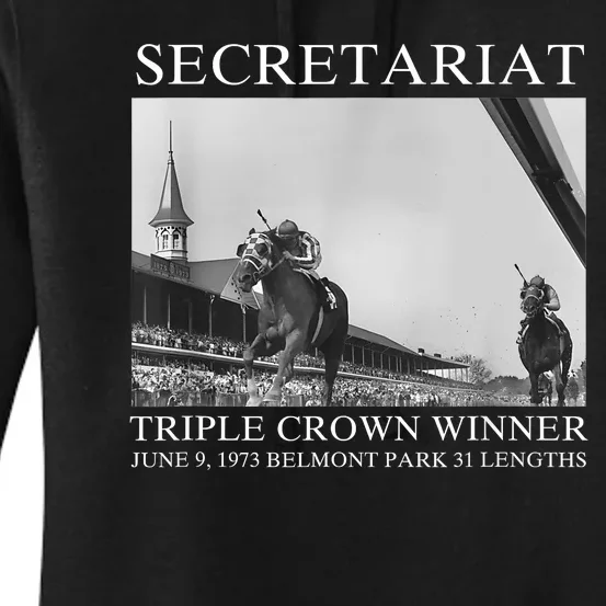 Secretariat 1973 Horse Racing Women's Pullover Hoodie