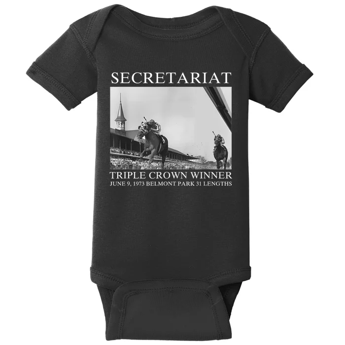 Secretariat 1973 Horse Racing Baby Bodysuit