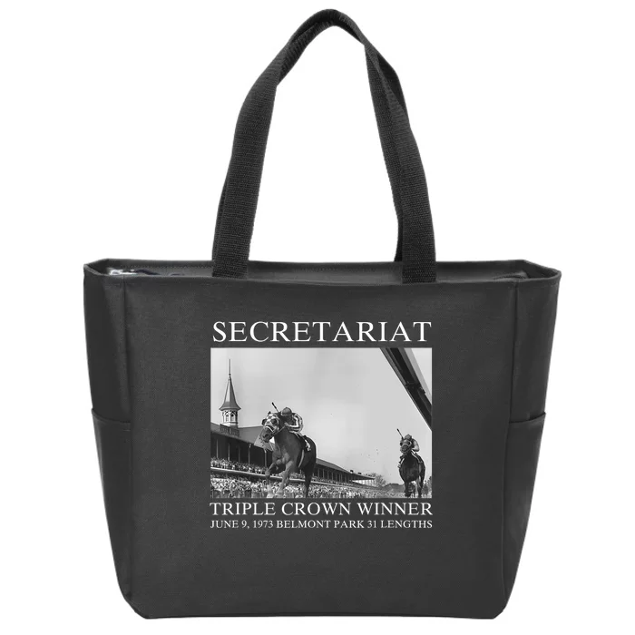 Secretariat 1973 Horse Racing Zip Tote Bag