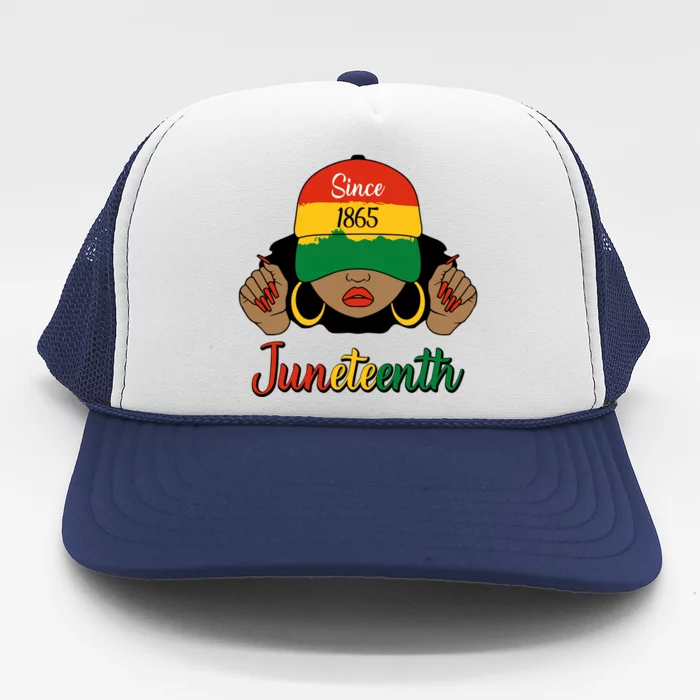 Since 1865 Junenth Freedom Day 1865 Junenth Funny Gift Trucker Hat