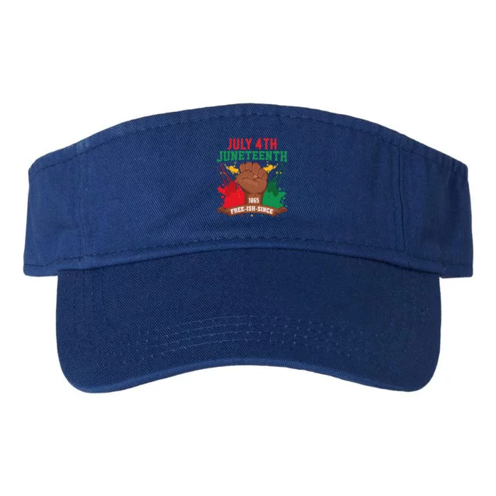 Since 1865 Junenth Freedom Junenth 1865 Gift Valucap Bio-Washed Visor