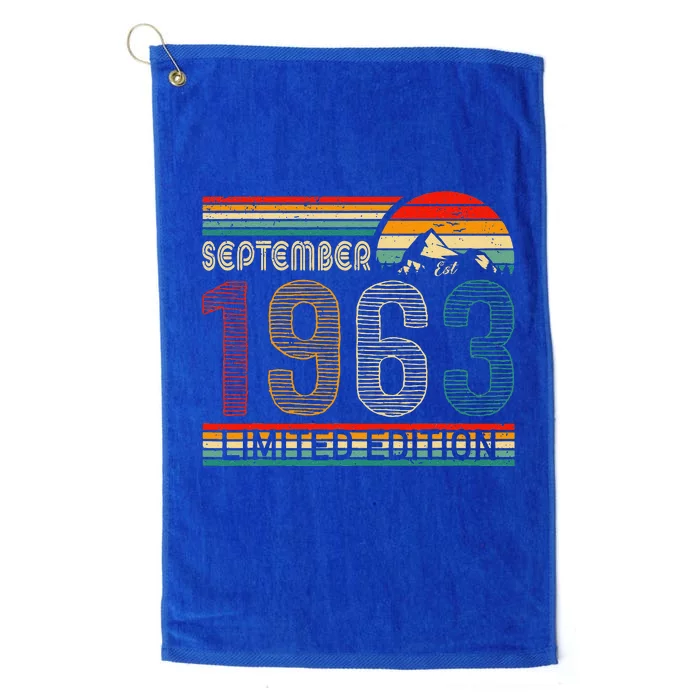 September 1963 Limited Edition Classic 1963 Vintage Birthday Platinum Collection Golf Towel