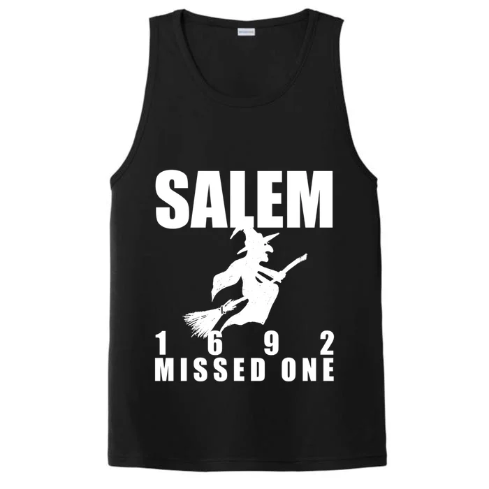 Salem 1692 Missed One Funny Halloween Witch Lover Occult Gift Performance Tank