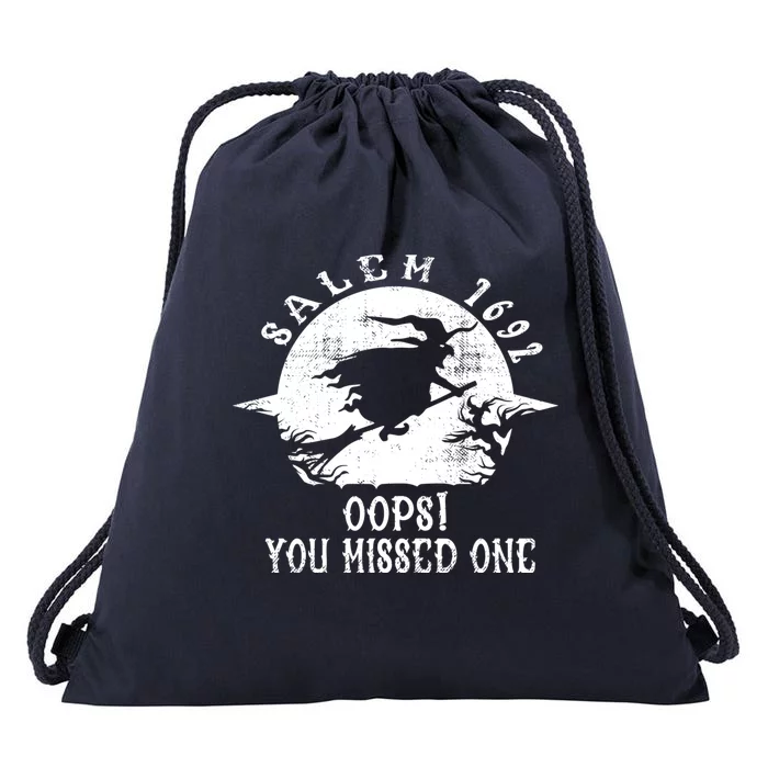 Salem 1692 Oops You Missed One Salem Witch Trials Halloween Cute Gift Drawstring Bag