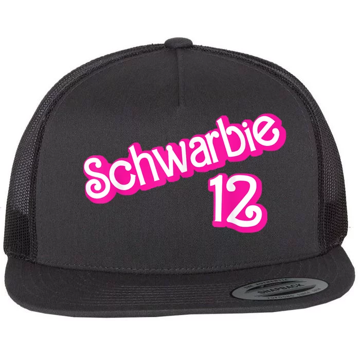 Schwarbie 12 Pink Flat Bill Trucker Hat