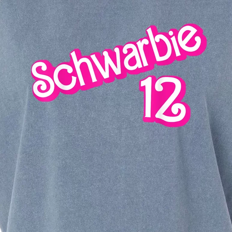 Schwarbie 12 Pink Garment-Dyed Women's Muscle Tee