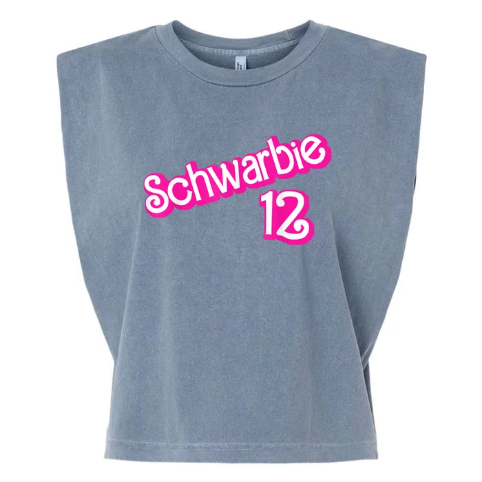 Schwarbie 12 Pink Garment-Dyed Women's Muscle Tee