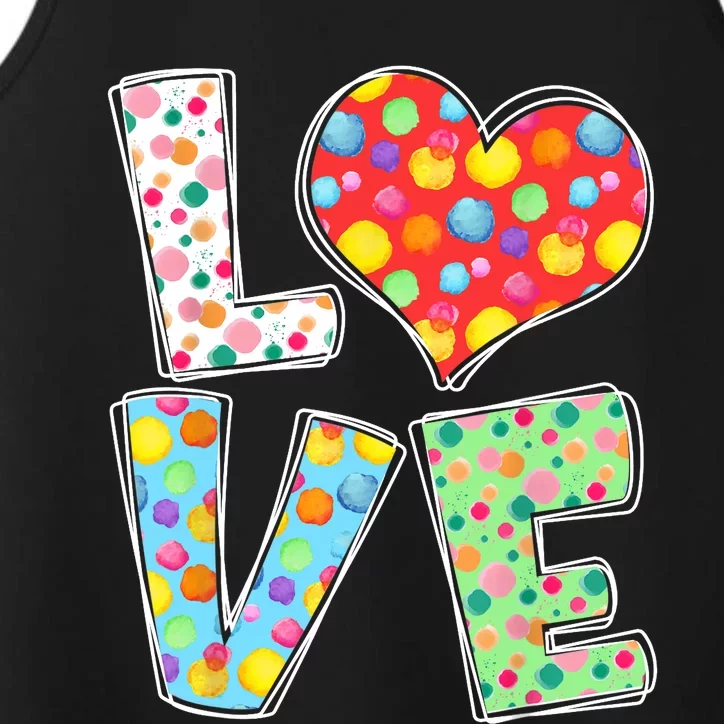 September 15th Polka Dot Love Heart International Dot Day Performance Tank