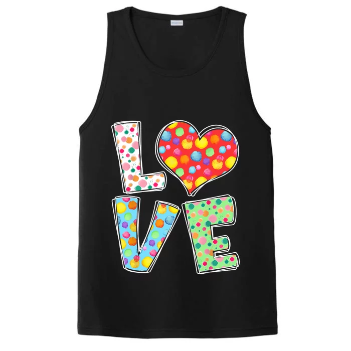 September 15th Polka Dot Love Heart International Dot Day Performance Tank