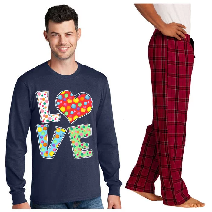 September 15th Polka Dot Love Heart International Dot Day Long Sleeve Pajama Set