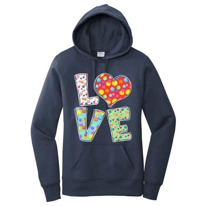 September 15th Polka Dot Love Heart International Dot Day Women's Pullover Hoodie