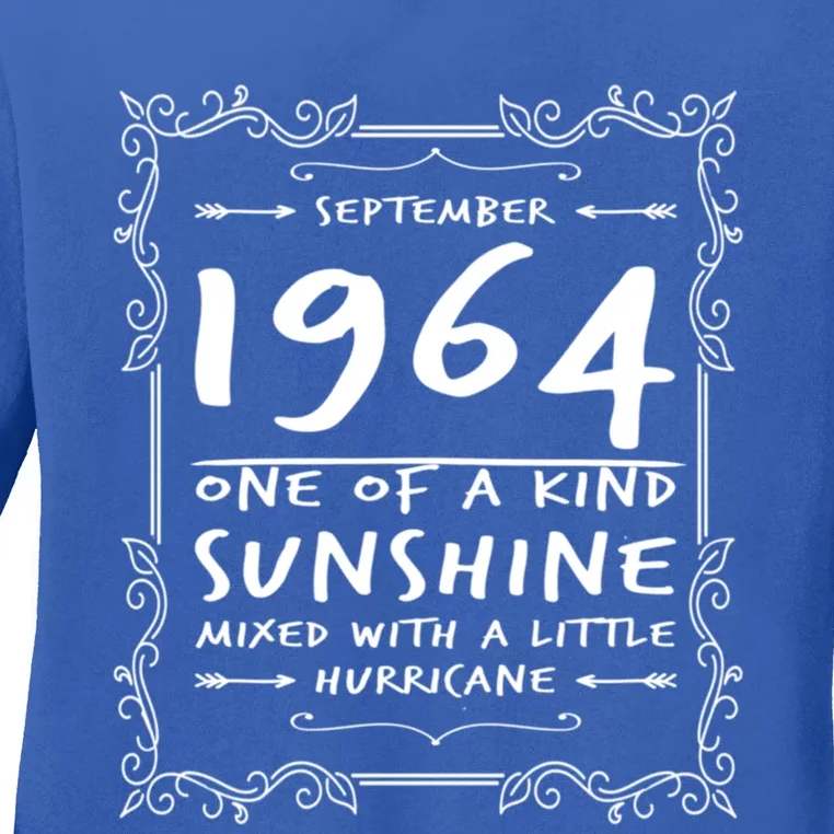 September 1964 Sunshine Mixed With A Little Hurricane Funny Gift Ladies Long Sleeve Shirt