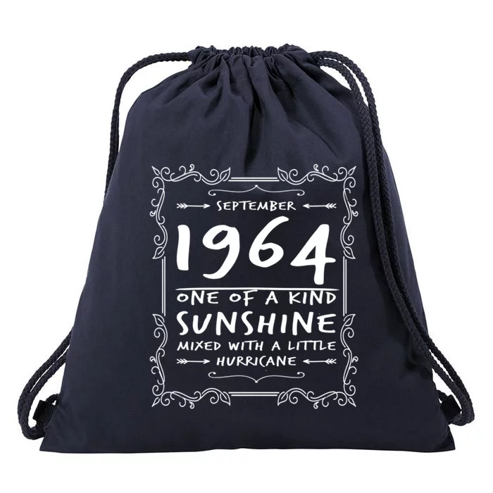 September 1964 Sunshine Mixed With A Little Hurricane Funny Gift Drawstring Bag