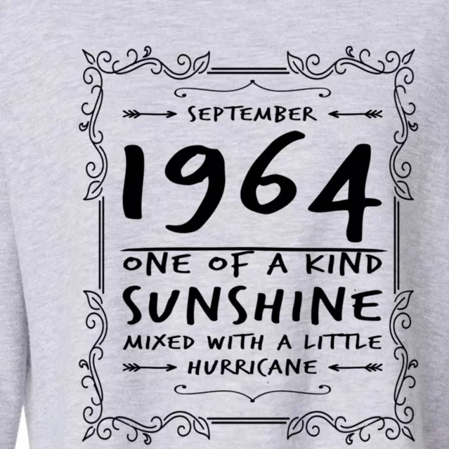 September 1964 Sunshine Mixed With A Little Hurricane Funny Gift Cropped Pullover Crew