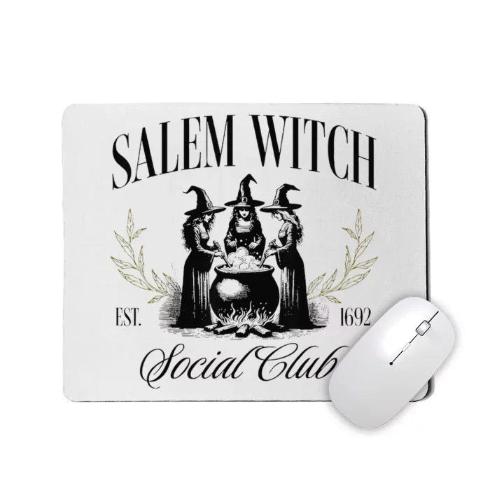 Salem 1692 Social Club Witch Halloween Witchy Women Mousepad