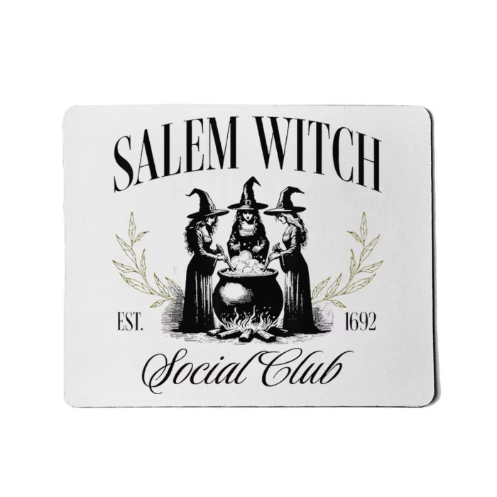 Salem 1692 Social Club Witch Halloween Witchy Women Mousepad