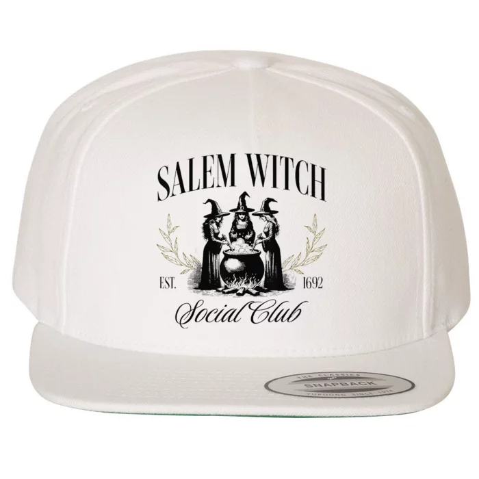 Salem 1692 Social Club Witch Halloween Witchy Women Wool Snapback Cap