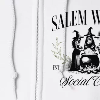 Salem 1692 Social Club Witch Halloween Witchy Women Full Zip Hoodie