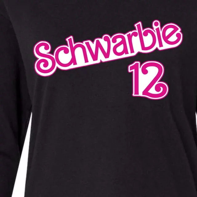 Schwarbie 12 Womens Cotton Relaxed Long Sleeve T-Shirt