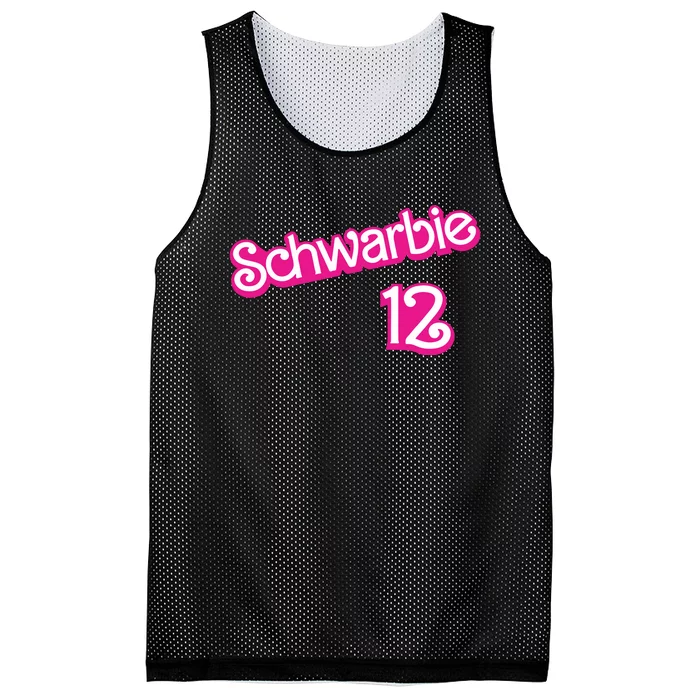 Schwarbie 12 Mesh Reversible Basketball Jersey Tank