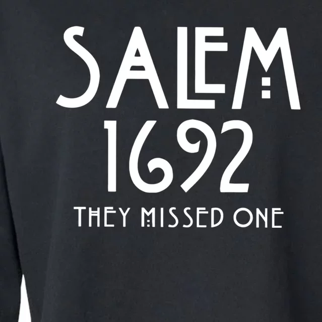 Salem 1692 They Missed One Cropped Pullover Crew