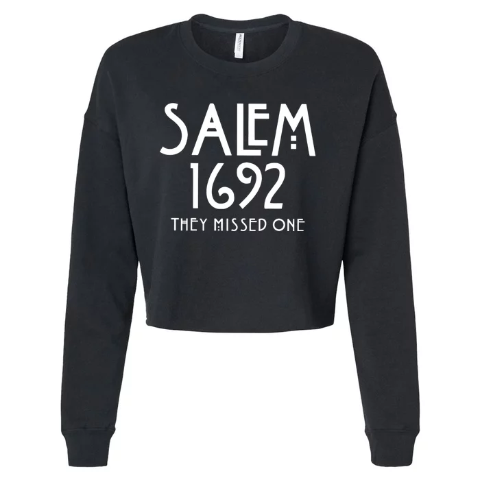 Salem 1692 They Missed One Cropped Pullover Crew