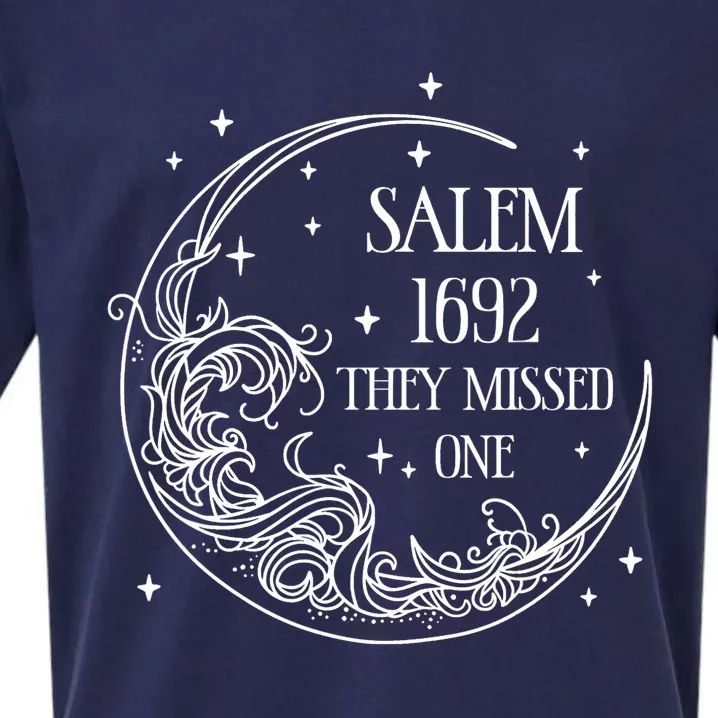 Salem 1692 They Missed One Massachusetts Witch Halloween Costume Sueded Cloud Jersey T-Shirt