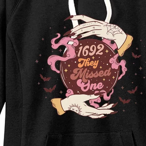 Salem 1692 They Missed One Halloween Witch Trials Women's Fleece Hoodie