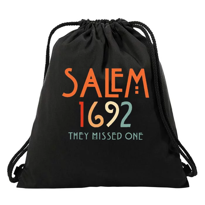 Salem 1692 They Missed One Salem Witch 1692 Halloween Drawstring Bag