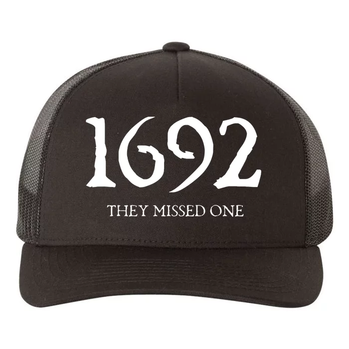 Salem 1692 They Missed One Halloween Yupoong Adult 5-Panel Trucker Hat