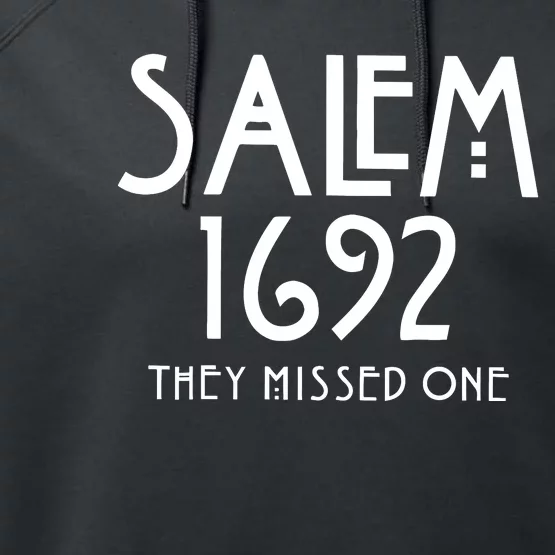 Salem 1692 They Missed One Halloween Performance Fleece Hoodie