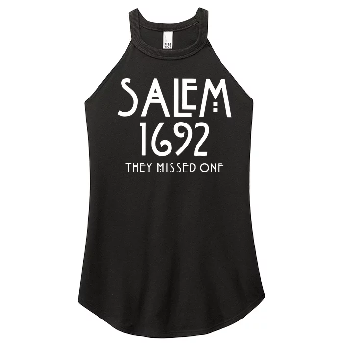 Salem 1692 They Missed One Halloween Women’s Perfect Tri Rocker Tank