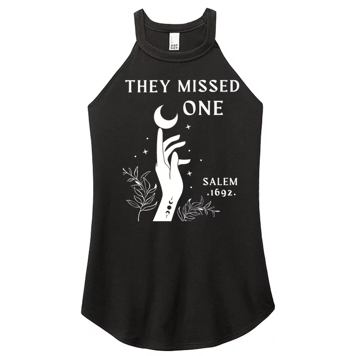 Salem 1692 They Missed One Halloween Women’s Perfect Tri Rocker Tank