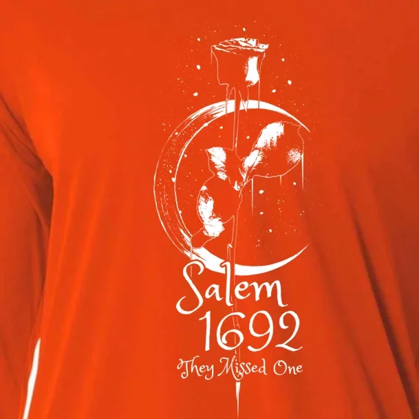 Salem 1692 They Missed One Wicca Witch Trials Moon Rose Cute Gift Cooling Performance Long Sleeve Crew