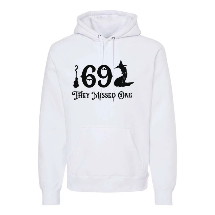 Salem 1692 They Missed One Funny Halloween Premium Hoodie